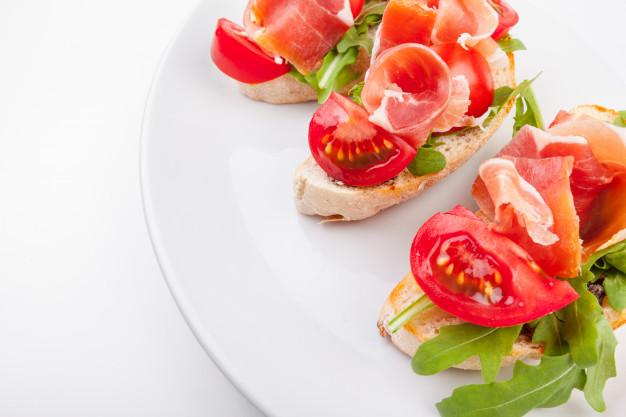 Tomato bread jamon serrano